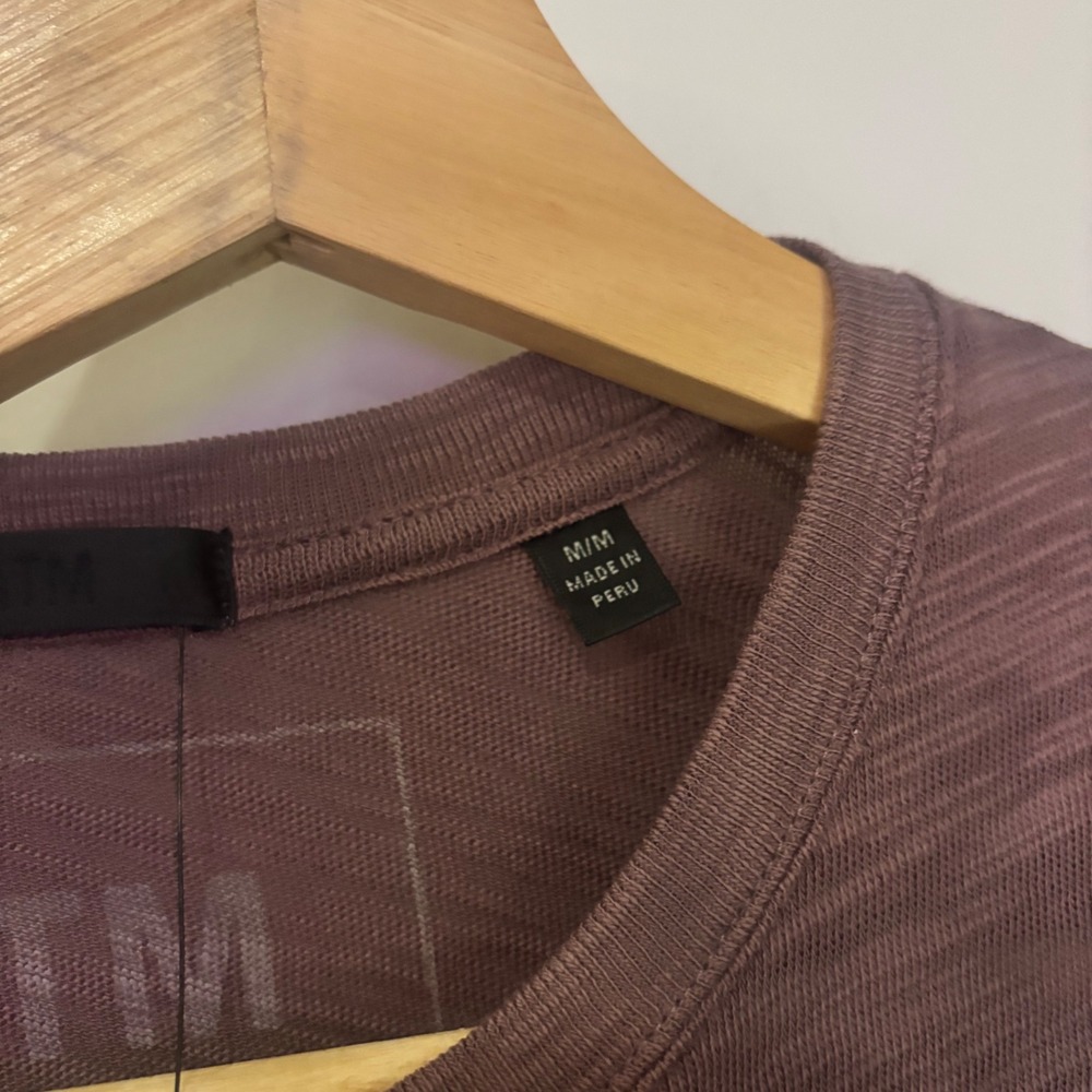 ATM Anthony Thomas Melillo Mens Slub Jersey Crew Neck T-Shirt Purple Medium NEW - Picture 6 of 6